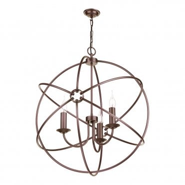 Orb 3 Light 600Mm Pendant Antique Copper