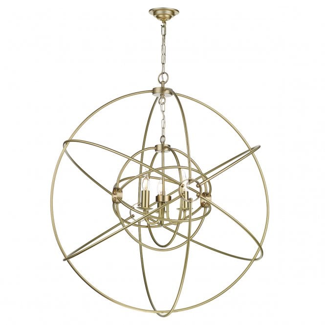David Hunt Lighting Orb 3 Light Large Pendant In Butter Brass