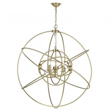Orb 3 Light Large Pendant In Butter Brass