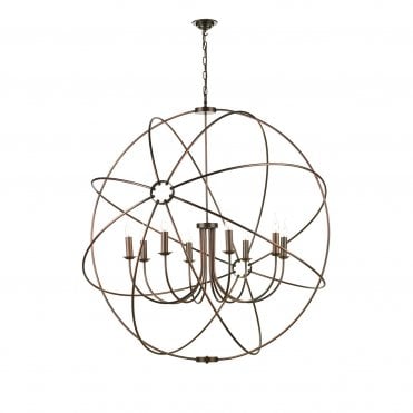 Orb 8 Light 1200Mm Pendant Antique Copper