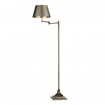 Pimlico Floor Lamp In Antique Brass - Base Only