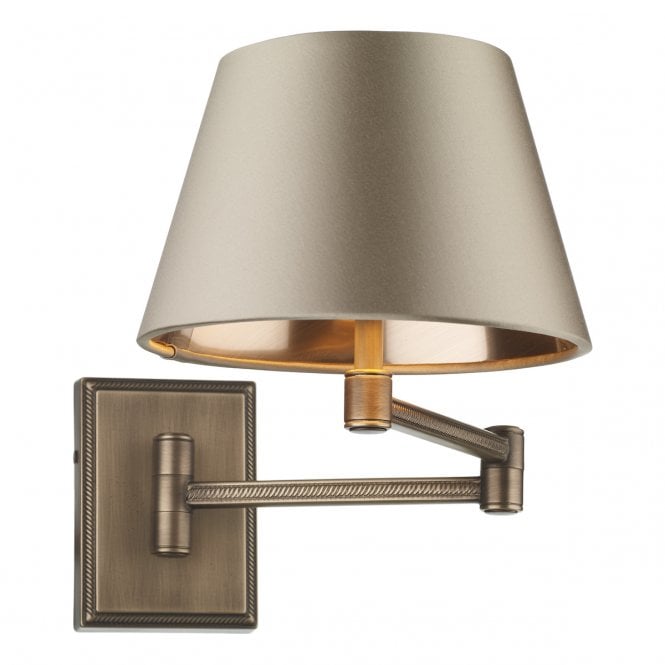 David Hunt Lighting Pimlico Wall Light In Antique Brass With Swivel Arm