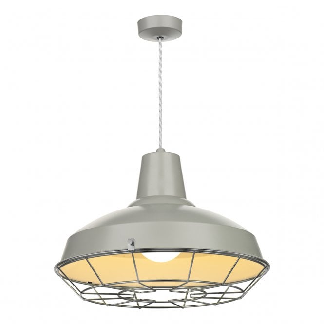 David Hunt Lighting Reclamation Cage Frame Polished Chrome