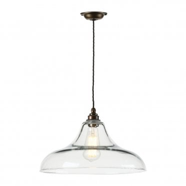 Ruskin 1 Light Pendant Antique Brass