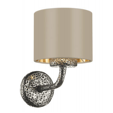 Sloane Single Wall Light Bronze With Almond Cream/Gold Silk Shade