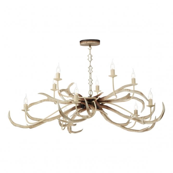 David Hunt Lighting Stag 10 Light Bleached Pendant