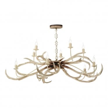 Stag 10 Light Bleached Pendant