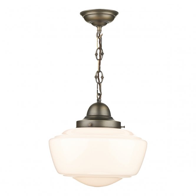 David Hunt Lighting Stowe 1 Light Opal Glass Pendant