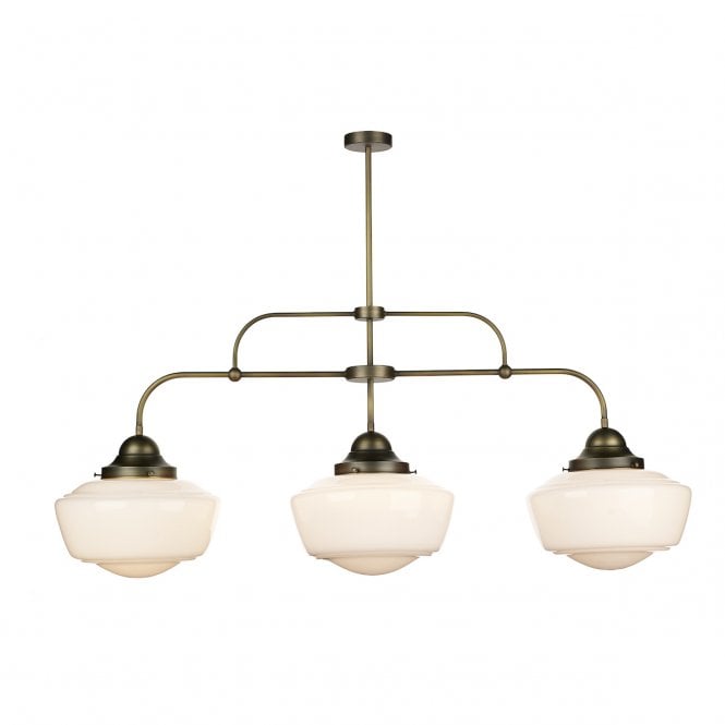 David Hunt Lighting Stowe 3 Light Opal Glass Pendant
