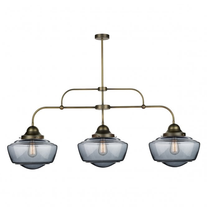 David Hunt Lighting Stowe 3 Light Smoked Glass Pendant