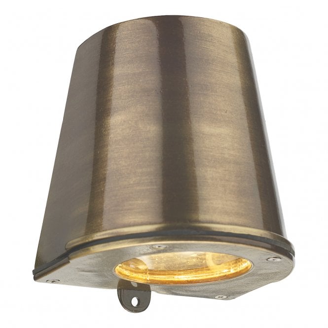 David Hunt Lighting Strait Outdoor Wall Light IP44 Antique Brass