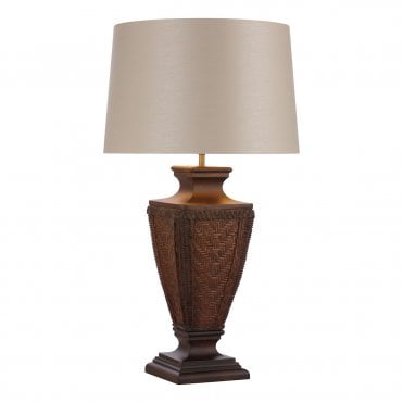 Tallow Table Lamp Mahogony Base Only