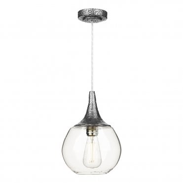 Teardrop 1 Light Pendant In Pewter