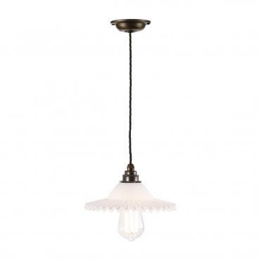 Tysoe single pendant with fluted glass