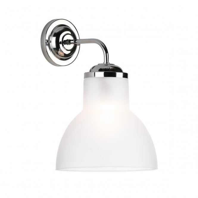 David Hunt Lighting Upton Single wall light Chrome / Opal