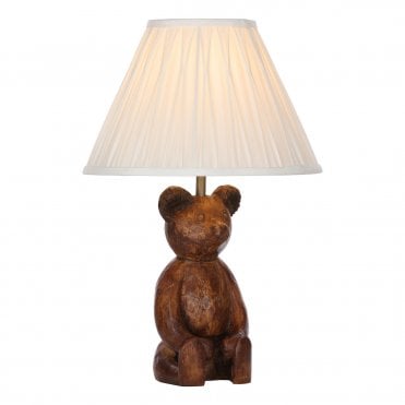 Walter Table Lamp Wood Effect Base Only