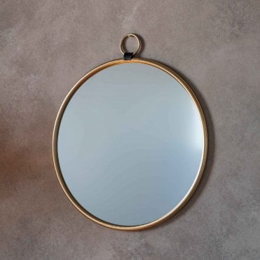 Bayley Gold Round Mirror