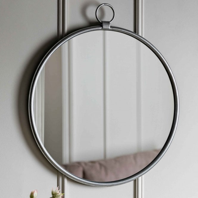 Fabco Collection Bayley Silver Round Mirror