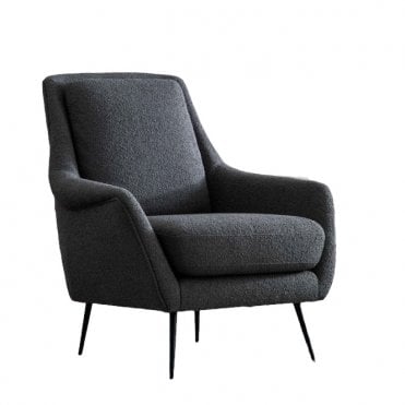 Bramley Armchair Dark Grey Linen (w)770mm x (d)895mm x (h)910mm