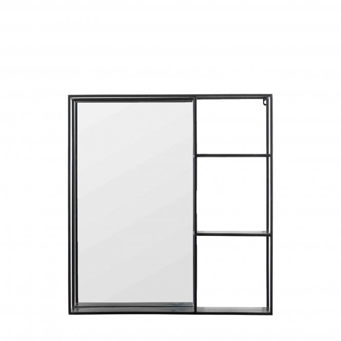 Fabco Collection Bussa Mirror Shelf Black