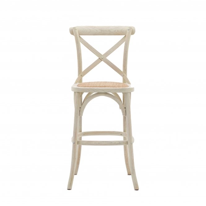 Fabco Collection Cafe Stool White/Rattan (2pk)