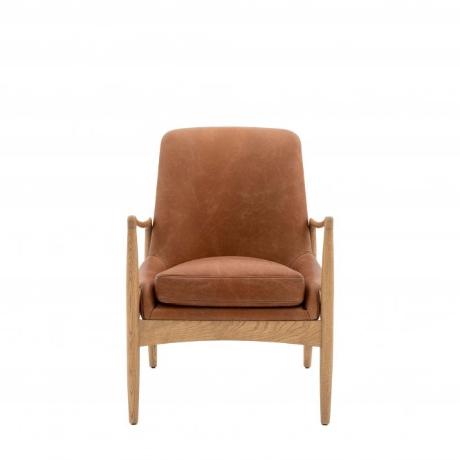 Fabco Collection Casa Armchair Brown Leather (w)685mm x (d)720mm x (h)820mm