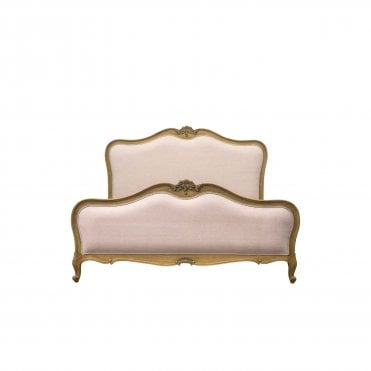 Chamonix 6' Linen Upholstered Bed Weathered