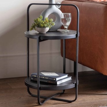 Dudley Side Table Black W425 x D425 x H720mm