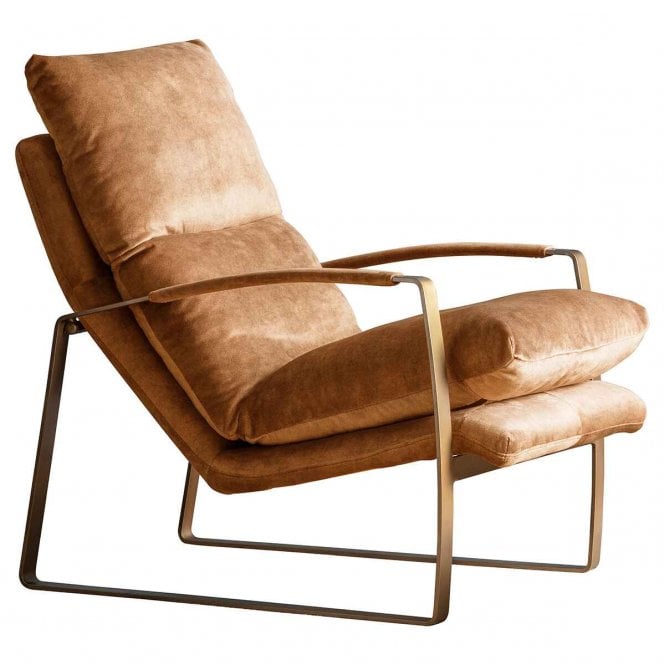 Fabco Collection Fenton Lounger Ochre (w)650mm x (d)960mm x (h)920mm