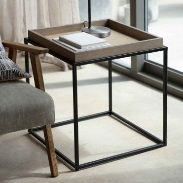Fererra Tray Side Table Grey  W550 x D550 x H600mm