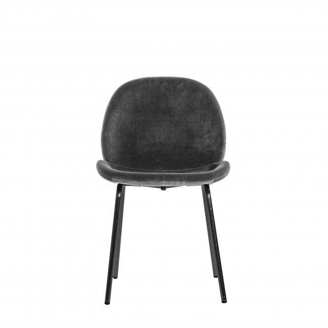 Fabco Collection Fowey Chair Grey Velvet (2pk)