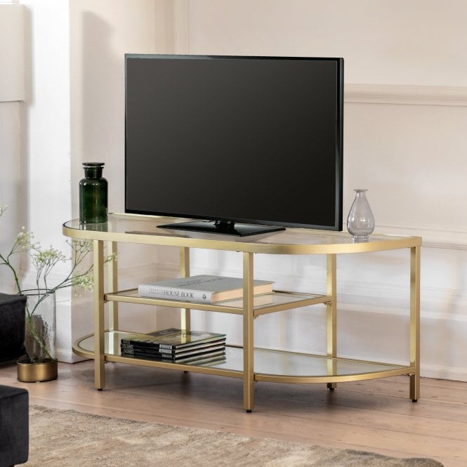 Fabco Collection Hawson Media Unit Champagne W1200 x D350 x H450mm