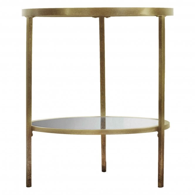 Fabco Collection Hawson Side Table Champagne W500 x D500 x H600mm