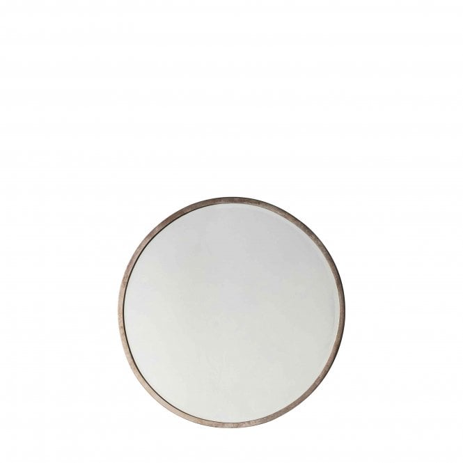 Fabco Collection Hegson Round Mirror Antique Silver