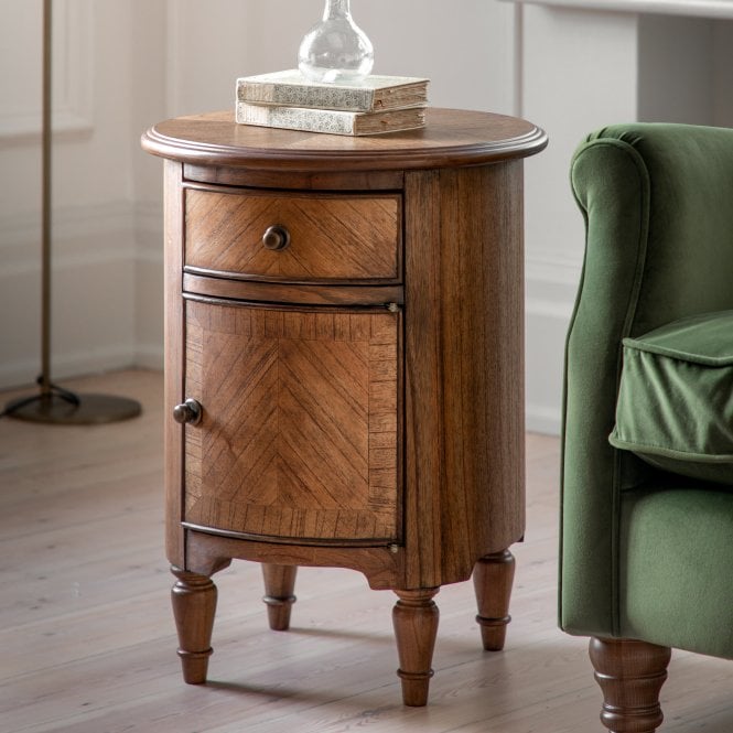 Fabco Collection Hoxon Drum Side Table W450 x D450 x H580mm