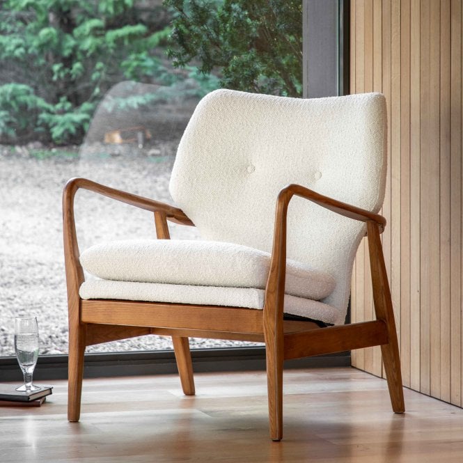 Fabco Collection Jennifer Lounge Chair Cream (w)730mm x (d)740mm x (h)850mm