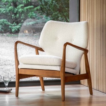 Jennifer Lounge Chair Cream (w)730mm x (d)740mm x (h)850mm