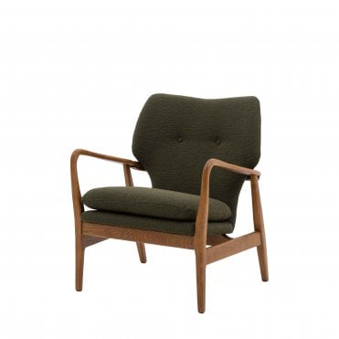 Jennifer Lounge Chair Green (w)730mm x (d)740mm x (h)850mm