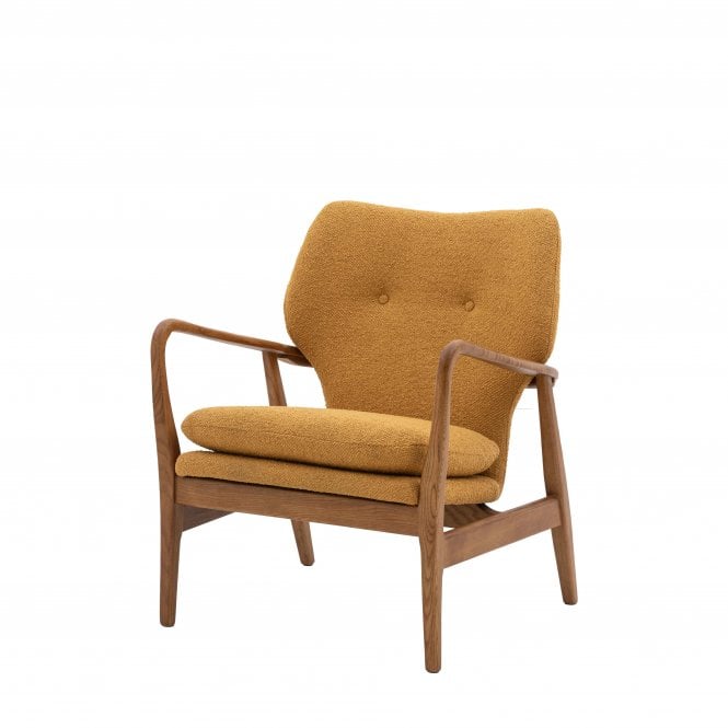 Fabco Collection Jennifer Lounge Chair Ochre (w)730mm x (d)740mm x (h)850mm