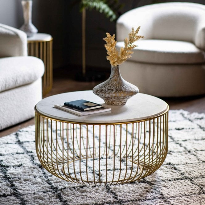 Fabco Collection Keeley Coffee Table Gold