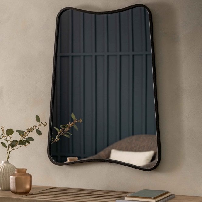 Fabco Collection Kelutta Rectangle Mirror Black