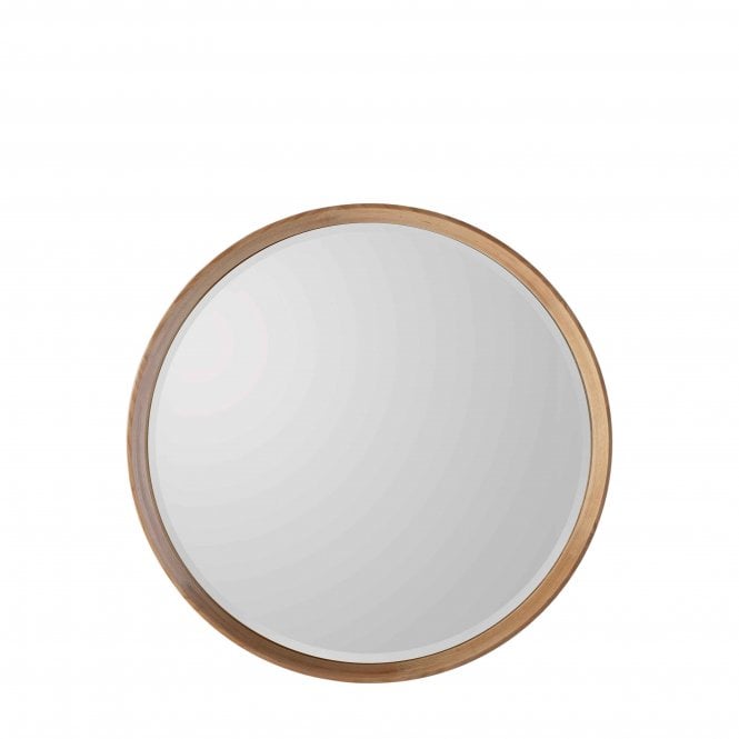 Fabco Collection Kneatley Round Mirror Oak
