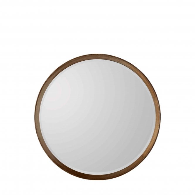 Fabco Collection Kneatley Round Mirror Walnut