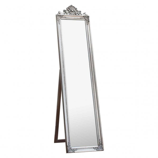 Fabco Collection Limbey Wood Cheval Mirror Silver