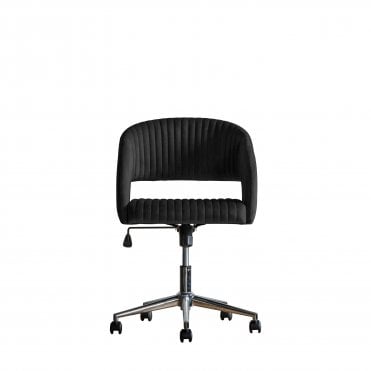 Majestique Swivel Chair Black Velvet