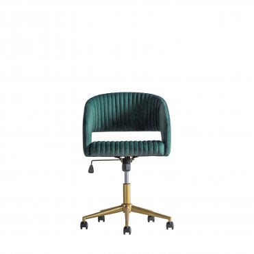 Majestique Swivel Chair Green Velvet