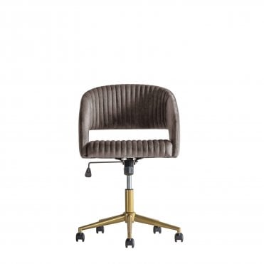 Majestique Swivel Chair Grey Velvet