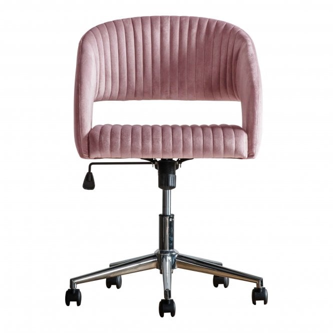 Fabco Collection Majestique Swivel Chair Pink Velvet