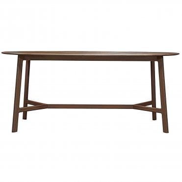 Mandra Oval Dining Table Walnut (W)1800mm X (D)1000mm X (H)760mm