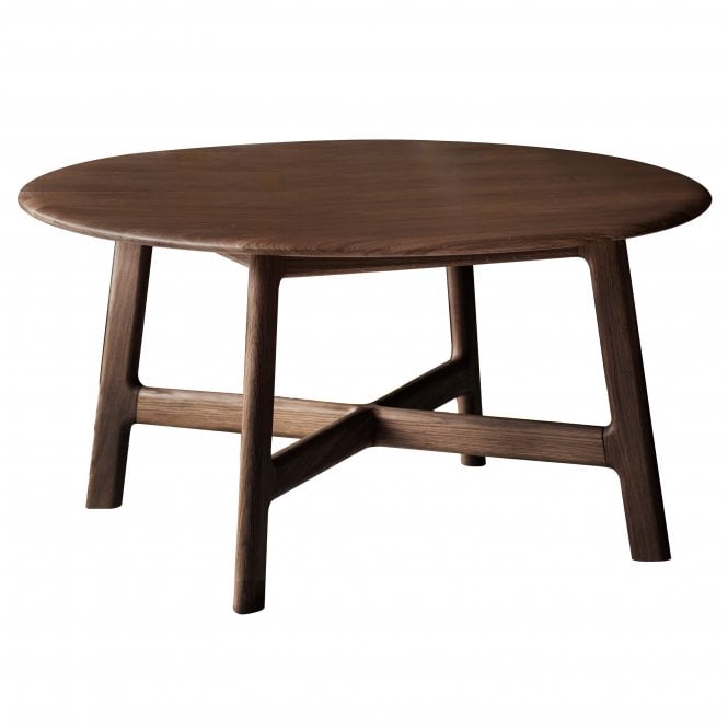 Fabco Collection Mandra Round Coffee Table Walnut W800 x D800 x H400mm